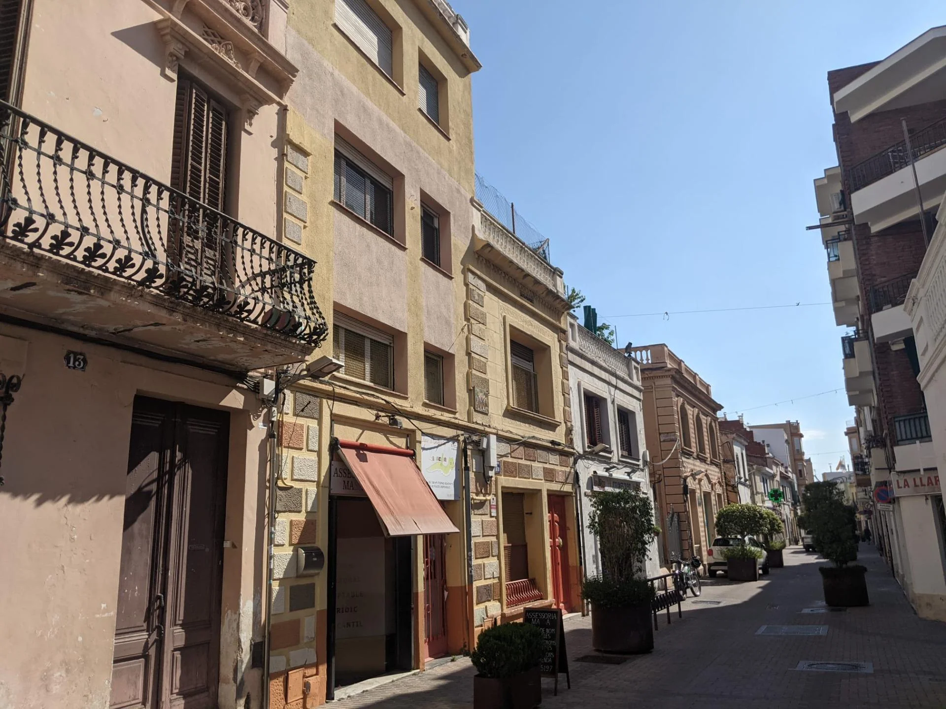 Historic centre building with sea views