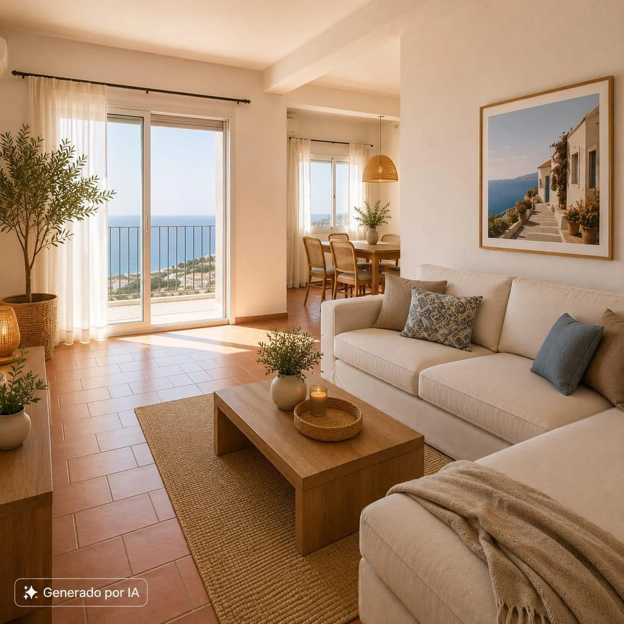 Sixth-floor Mataró flat, three bedrooms
