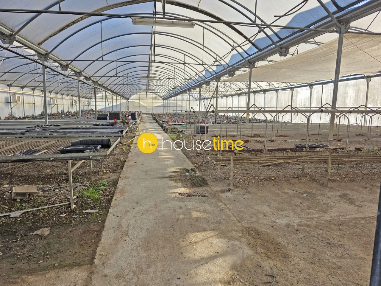 Rural agricultural land with water infrastructure