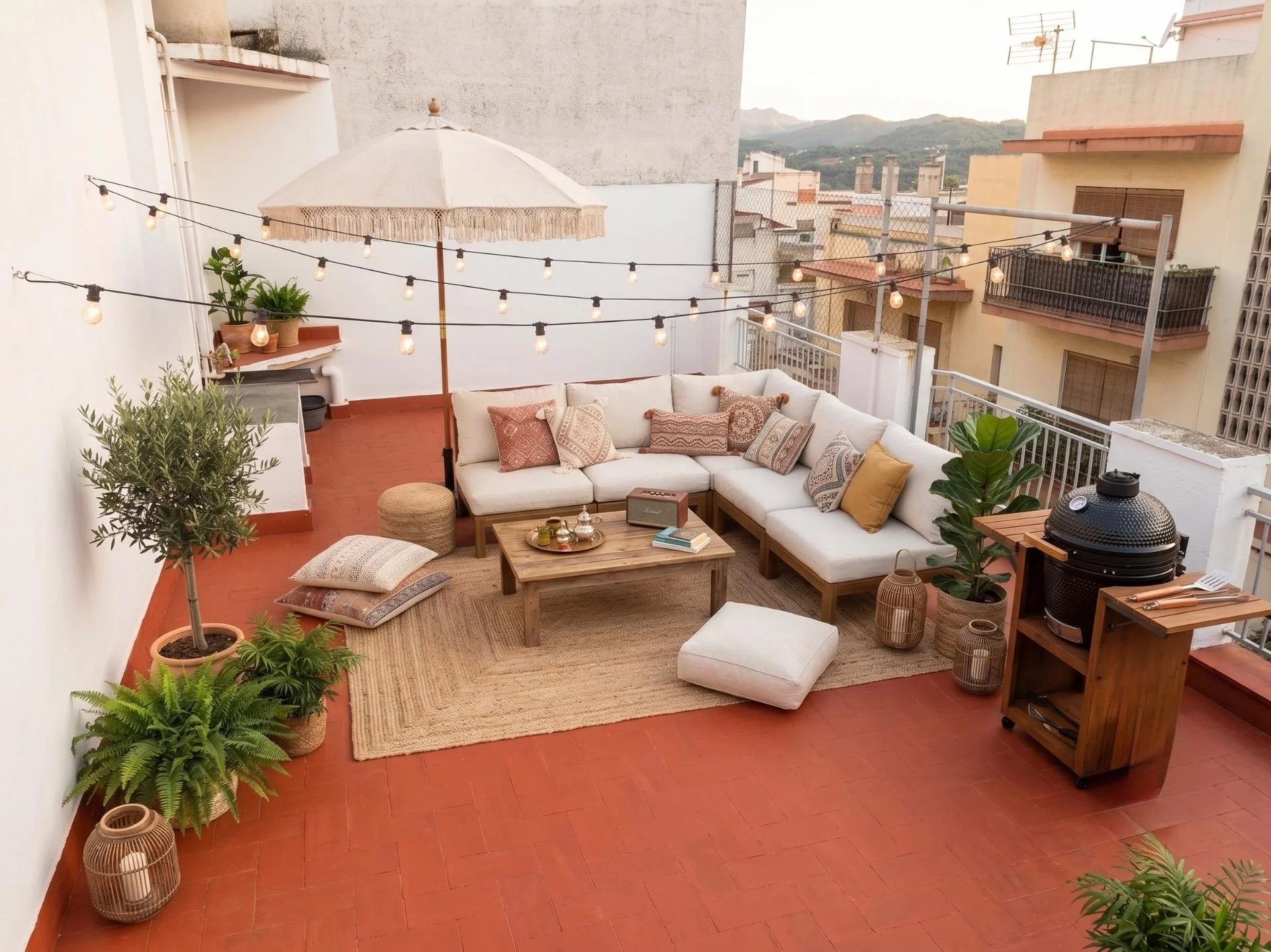 Bright three-bedroom flat with terrace