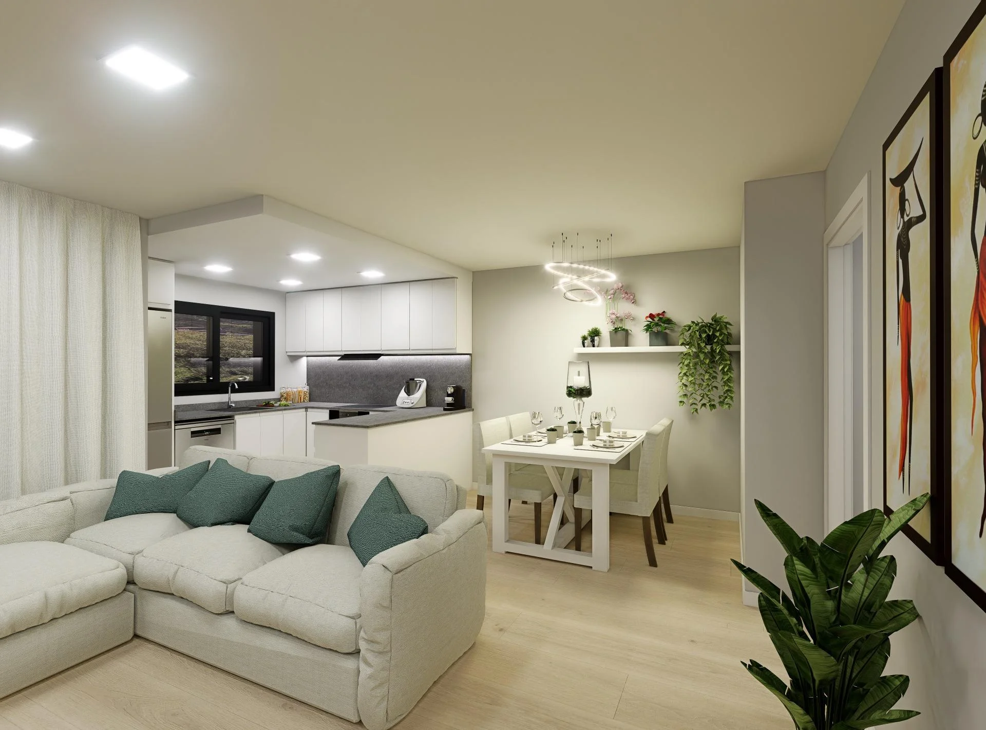 Under-construction flat, 2 bedrooms, terrace