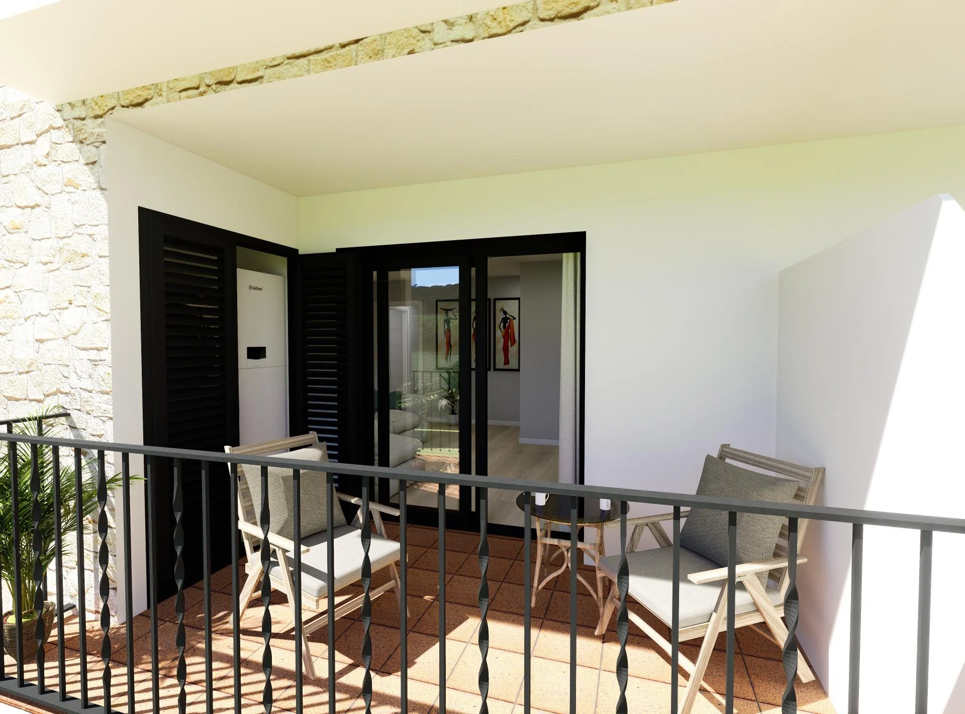 Two-bedroom flat under construction, Palafolls