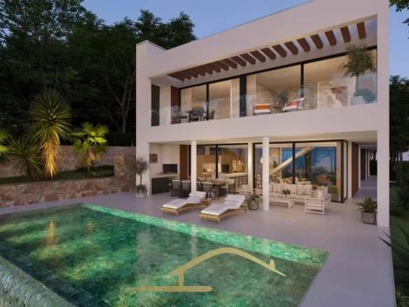 Contemporary villa with sea views