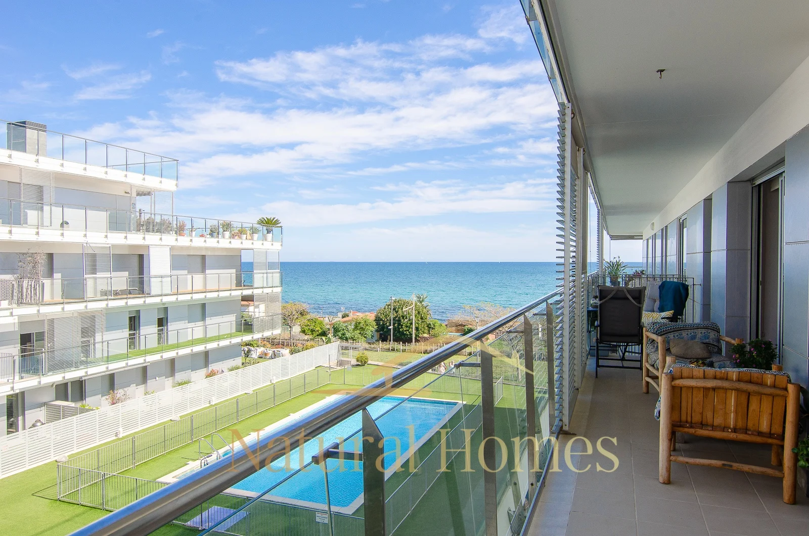 Piso con vistas al mar cerca de la playa, 3 dormitorios