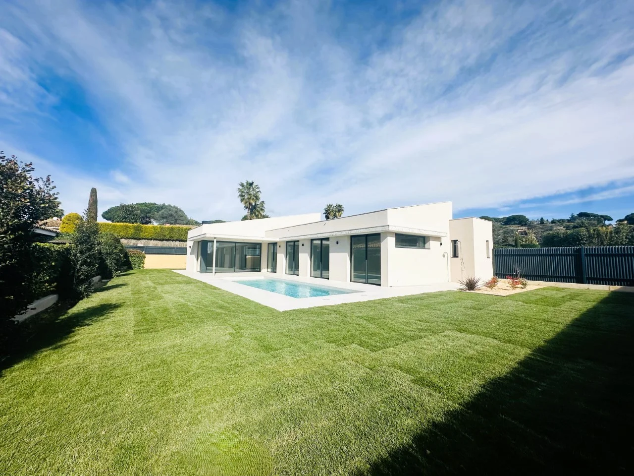 Under-construction house with sea views