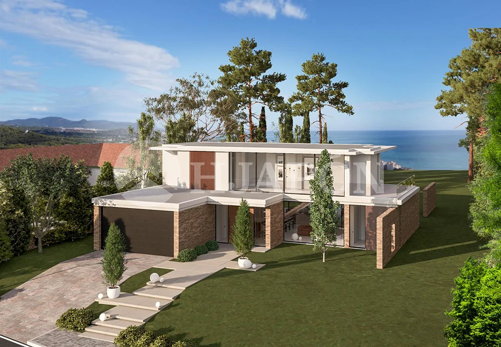 Villa de obra nueva con vistas al mar, cuatro dormitorios