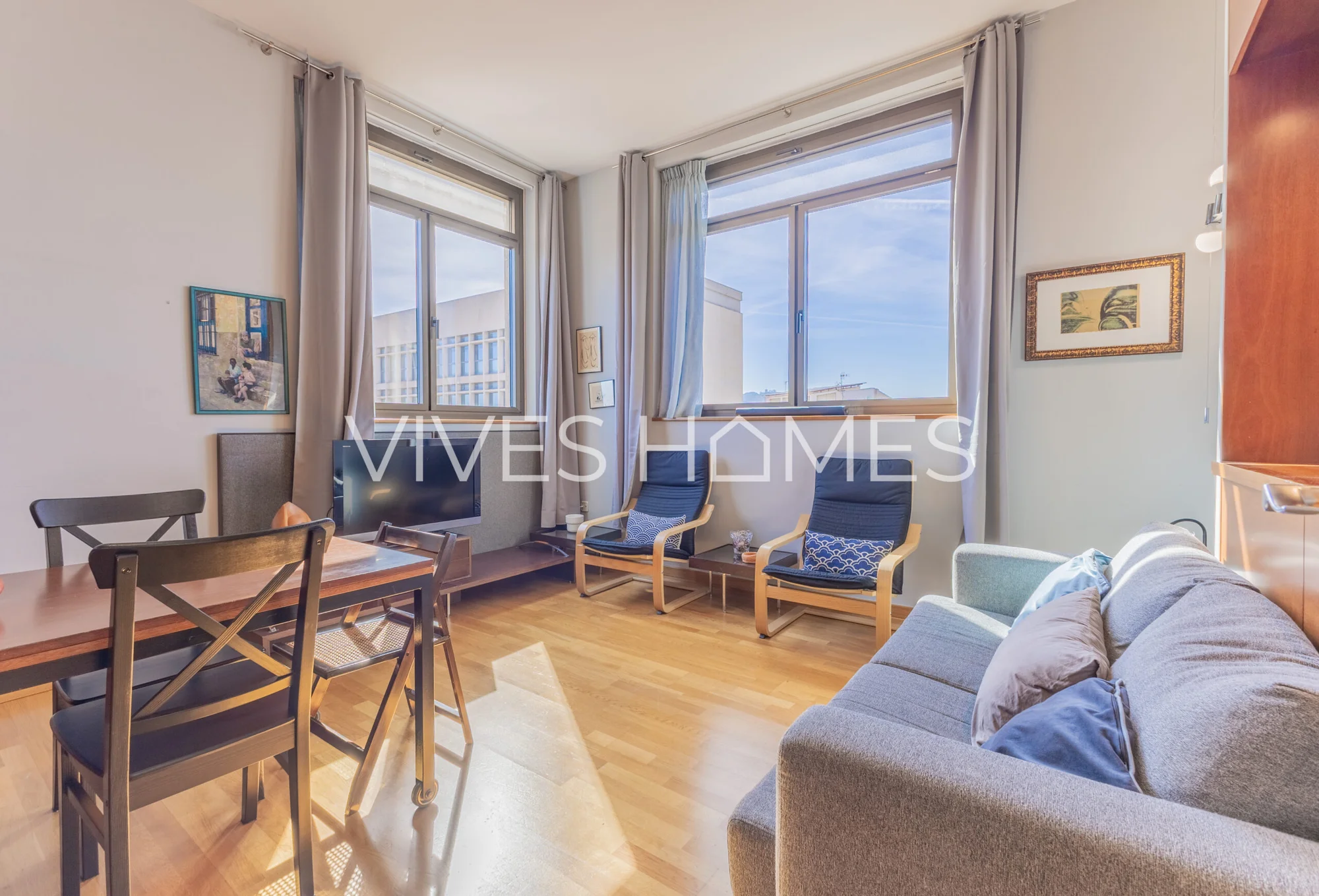 Piso céntrico en Barcelona con vistas urbanas