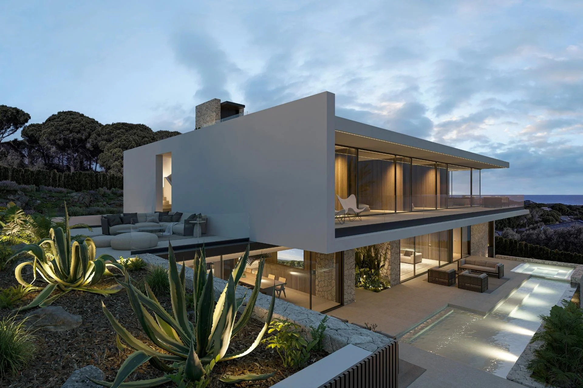 Proyecto de villa en Mirador con vistas al mar