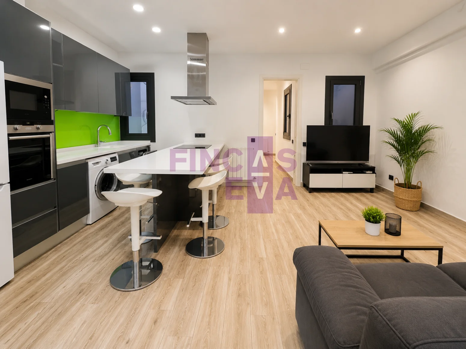 Bright furnished Eixample flat, 2 bedrooms