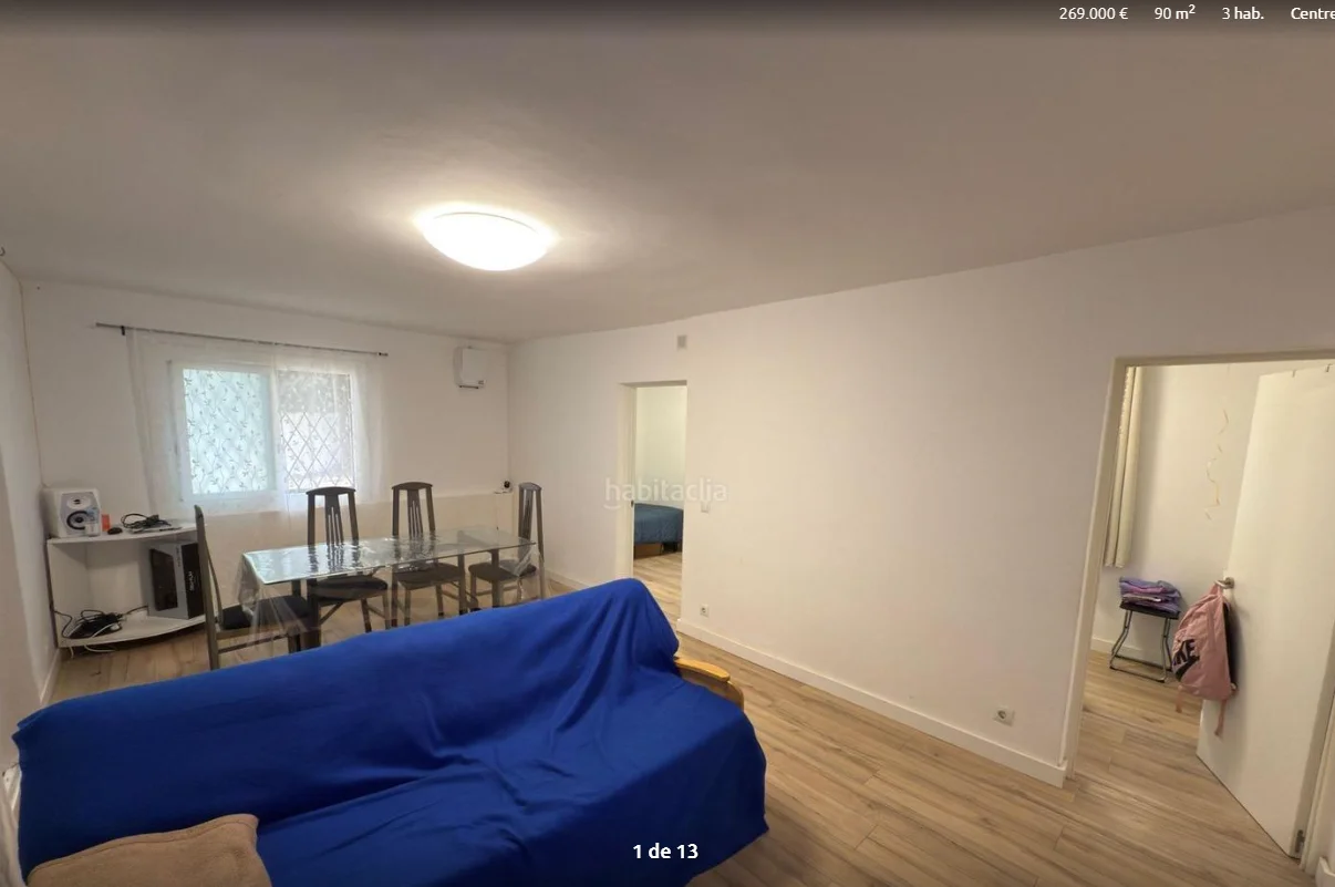Bright three-bedroom flat in Llavaneres