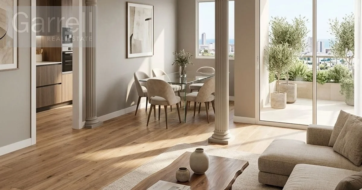 Piso de dos dormitorios en suburbio barcelonés