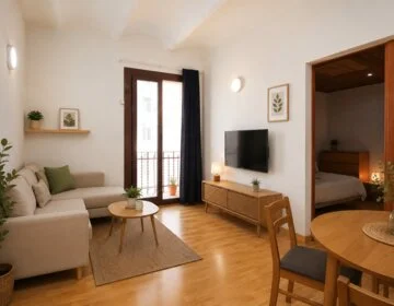 Piso luminoso en Sants con tres habitaciones