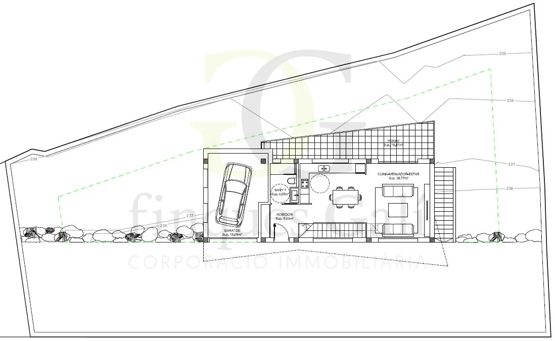 Parcela urbana en Castellgalí de 448 m²