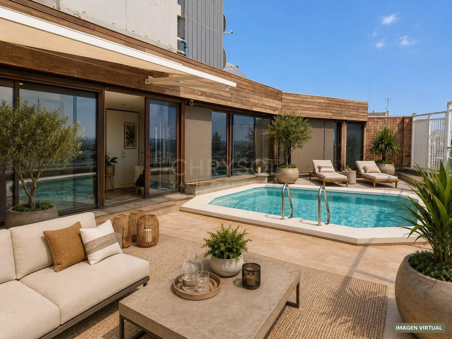 Ático con piscina privada para reformar