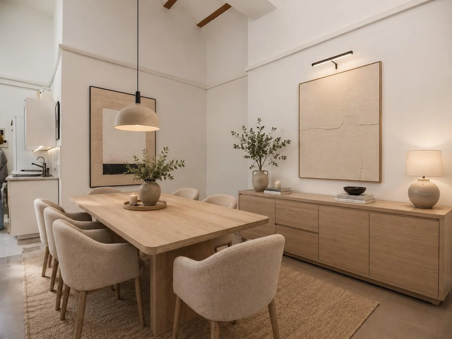 Planta baja tipo loft con techos altos