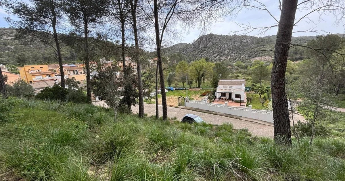 Sunny urban plot near Sitges