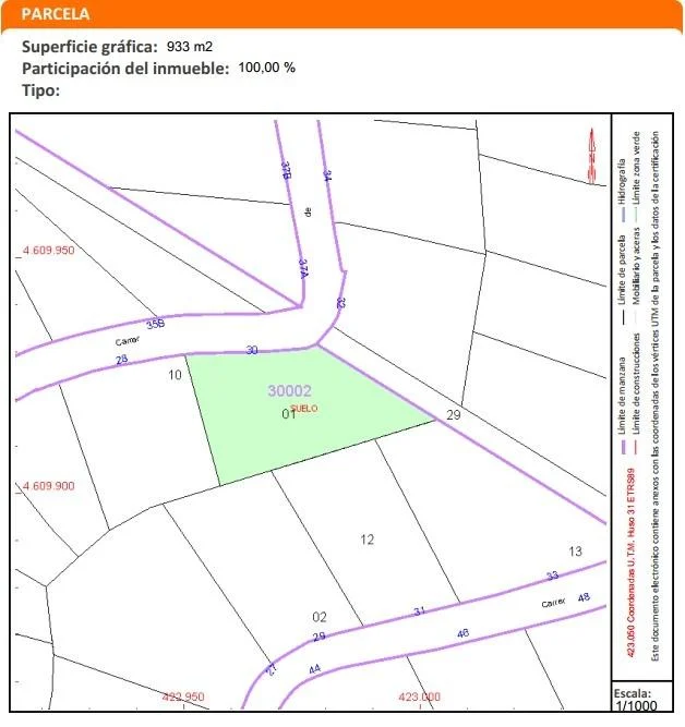 Parcela edificable de 933 m² en Airesol