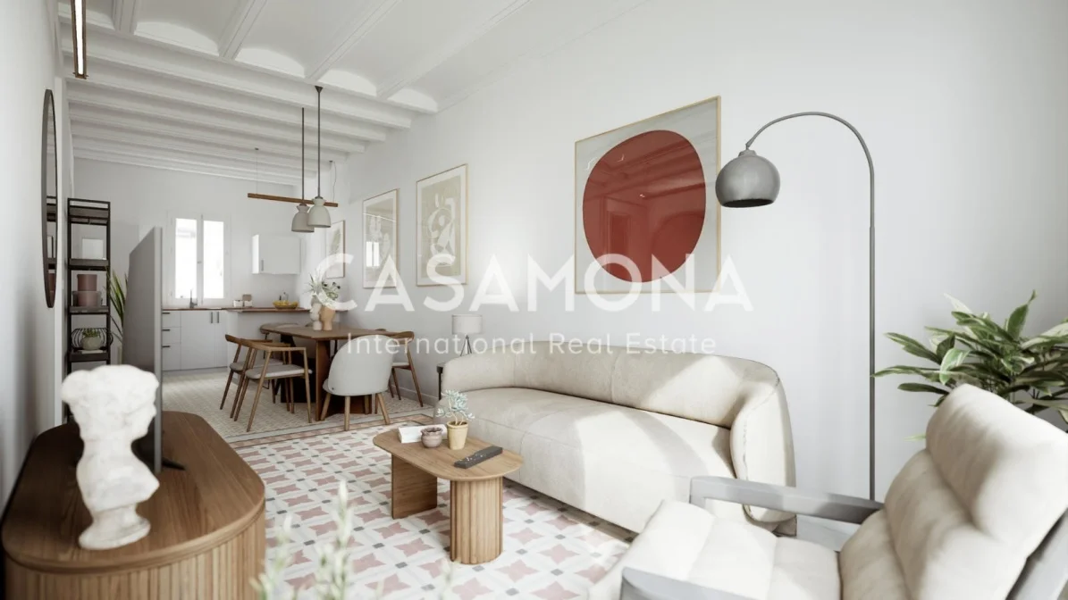 Apartamento en Barceloneta con rasgos históricos