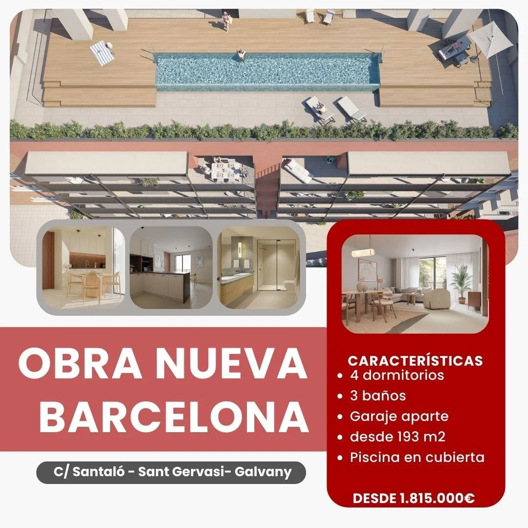 Vivienda de obra nueva en Sant Gervasi, 4 dormitorios