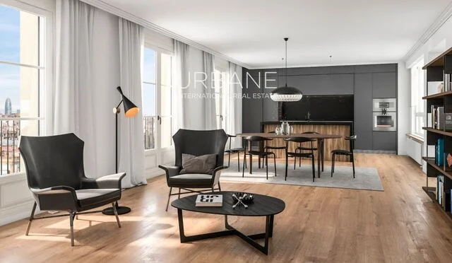 Rebuilt Eixample flat with city views