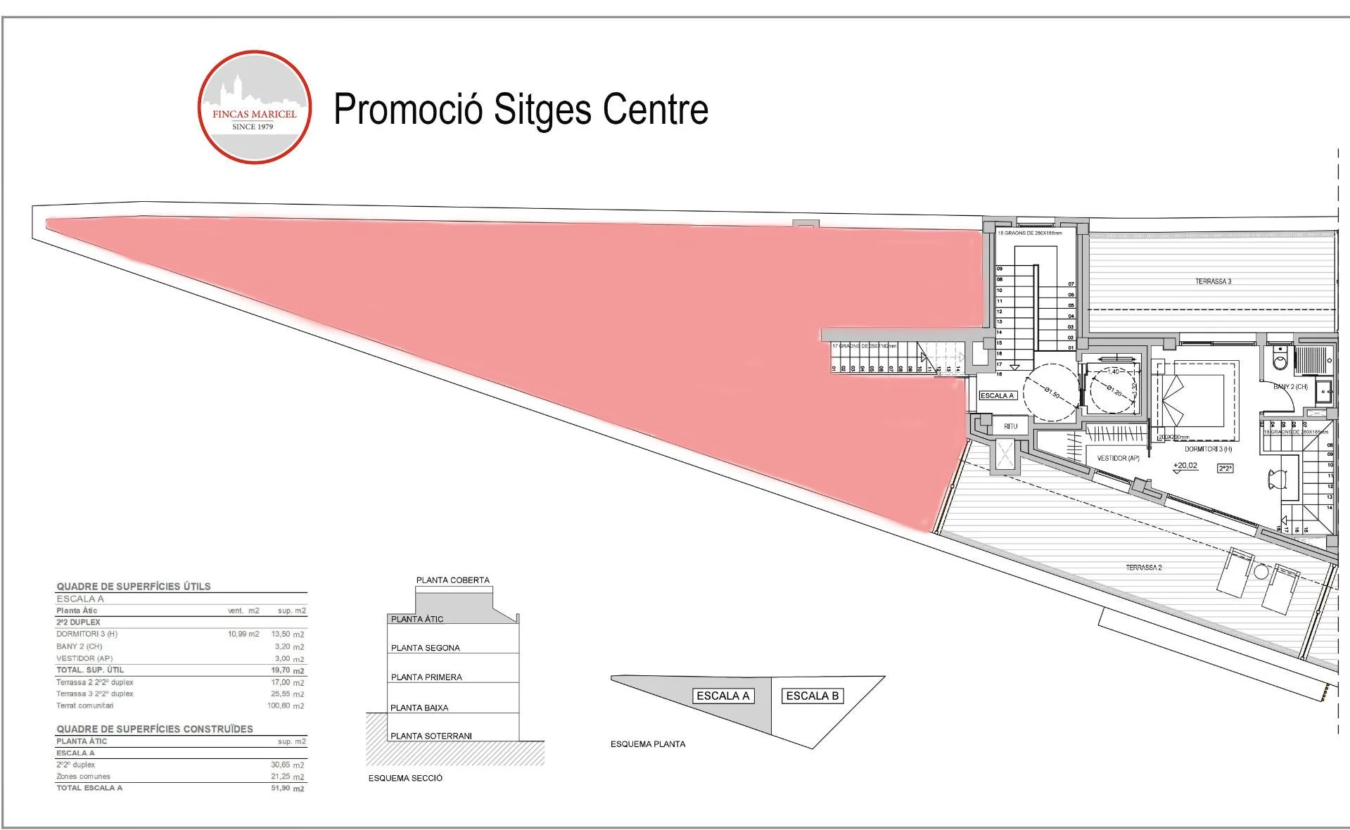 New duplex penthouse in Sitges centre
