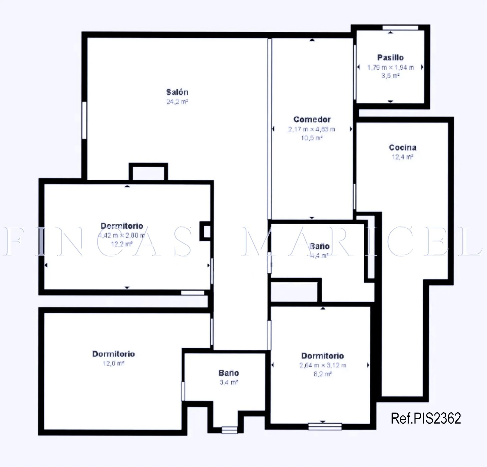 Renovated Vinyet flat, 3 bedrooms