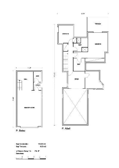 El Coll duplex, 3 bedrooms, garage