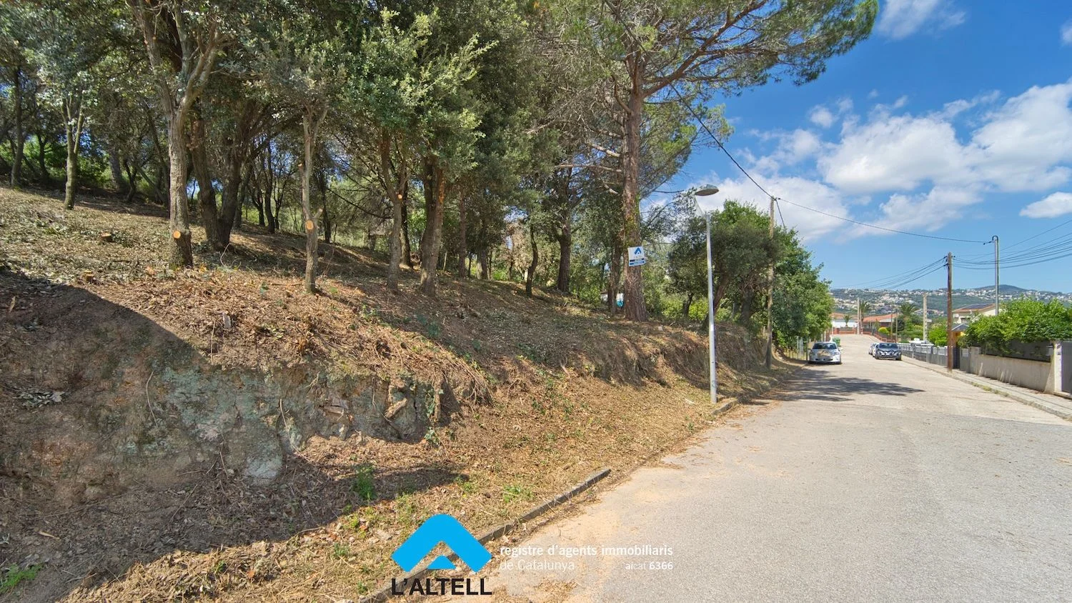 Urban plot with mountain views
