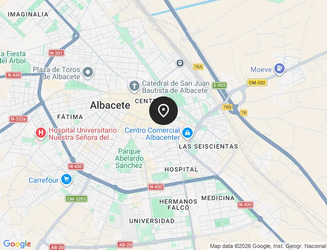 Garaje céntrico en Albacete con plaza para coche