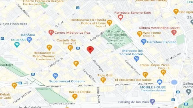 Piso céntrico en Hospitalet sin posesión