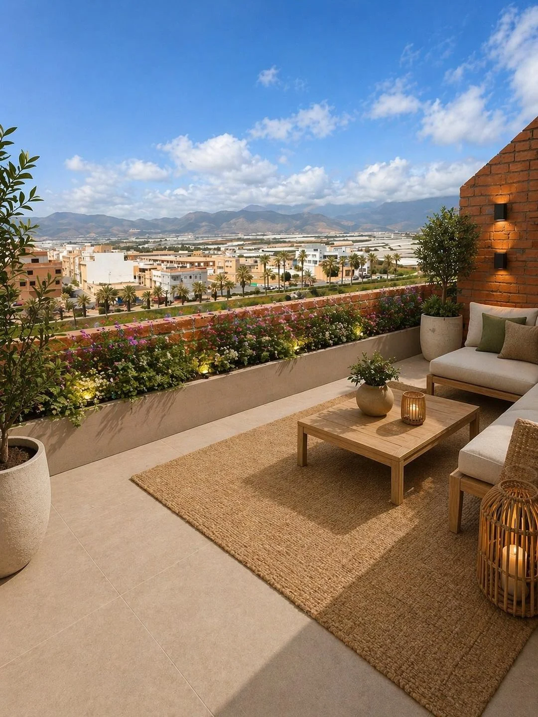 Three-bedroom beachfront flat with pool