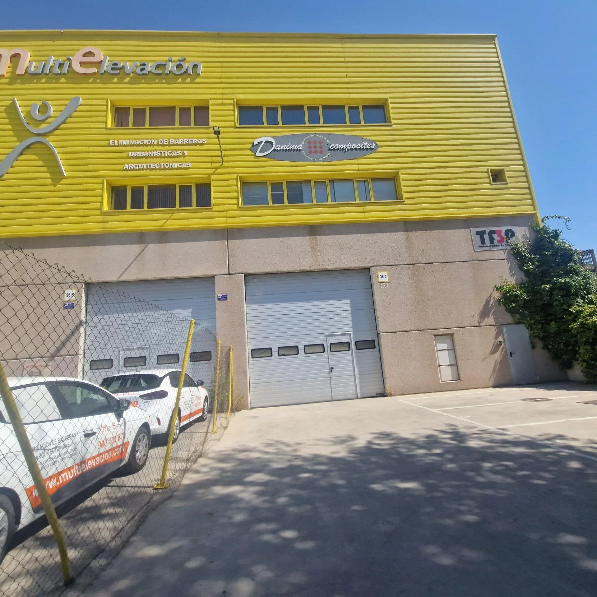 Industrial warehouse with three floors