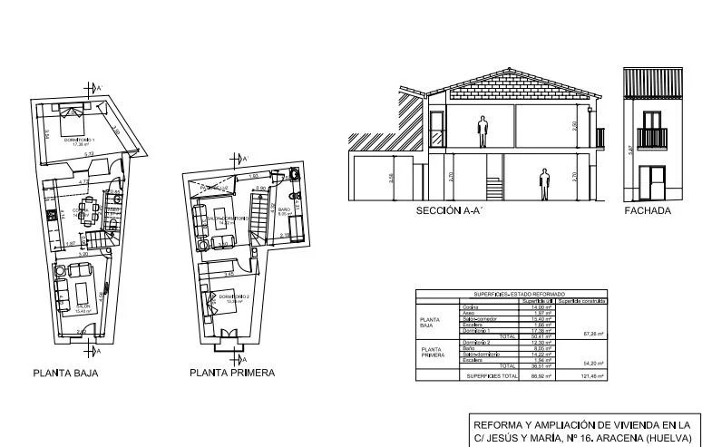 House in central Aracena needing renovation
