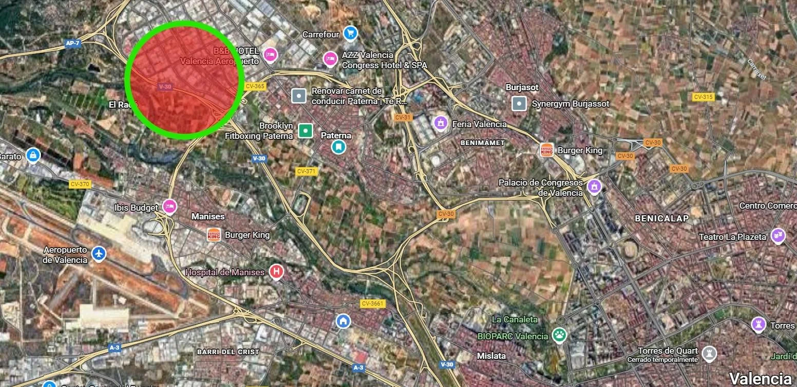 Parcela industrial en Paterna, 1.200 m²
