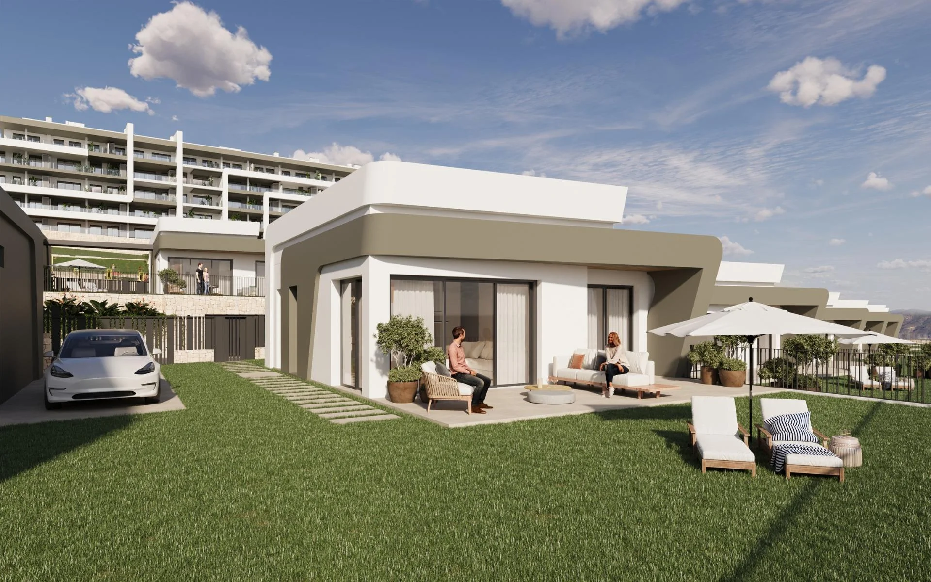 Villa de obra nueva en golf, 3 dormitorios
