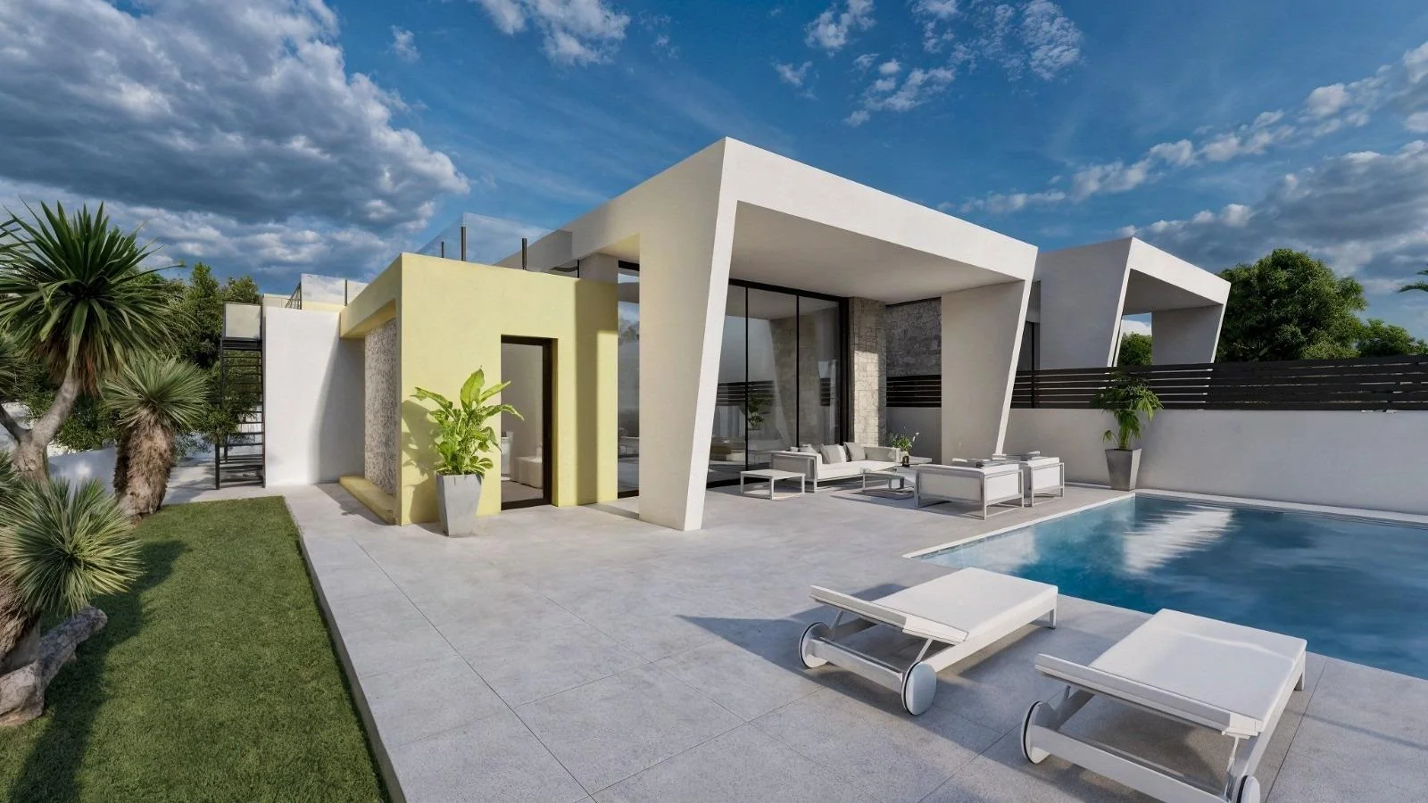 New villa in Los Balcones, pool