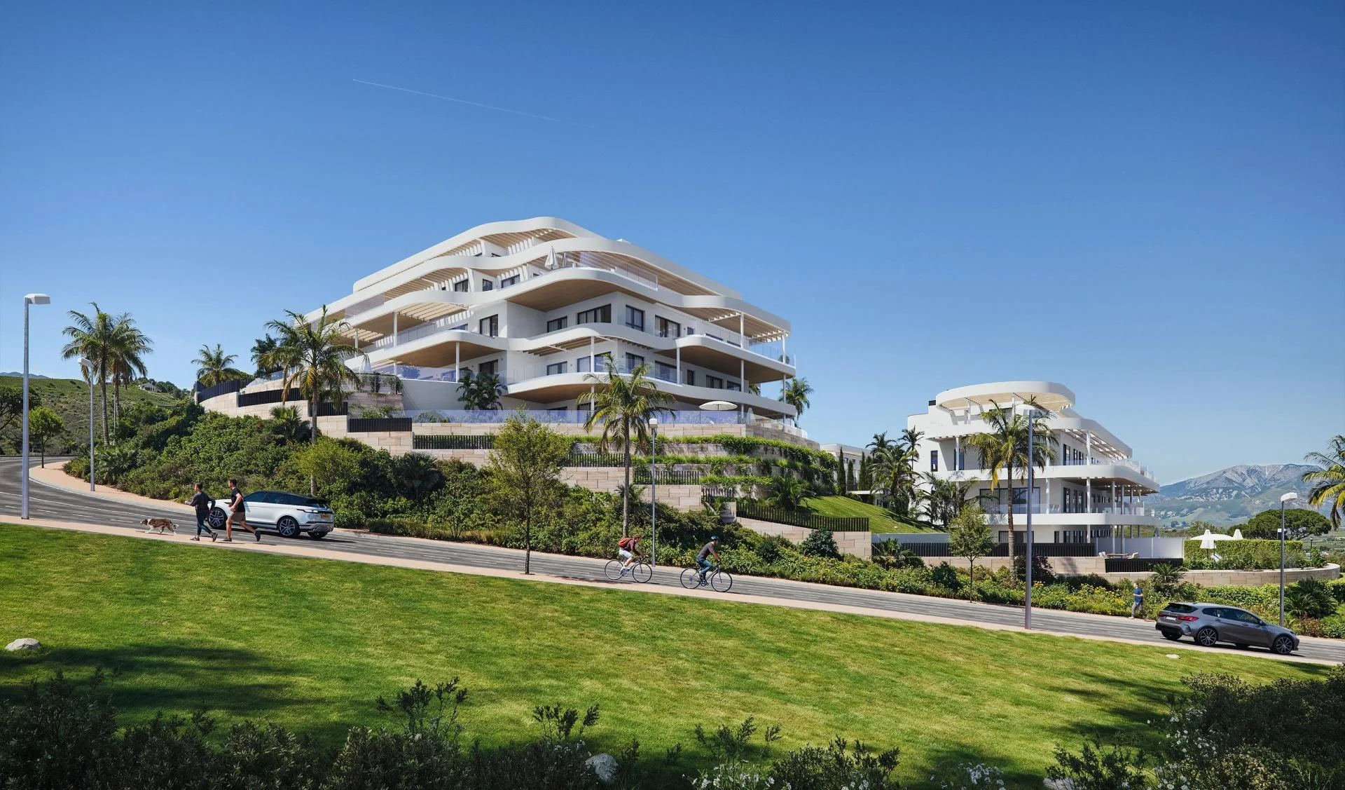 New-build Mijas apartment, 2-bed golf views