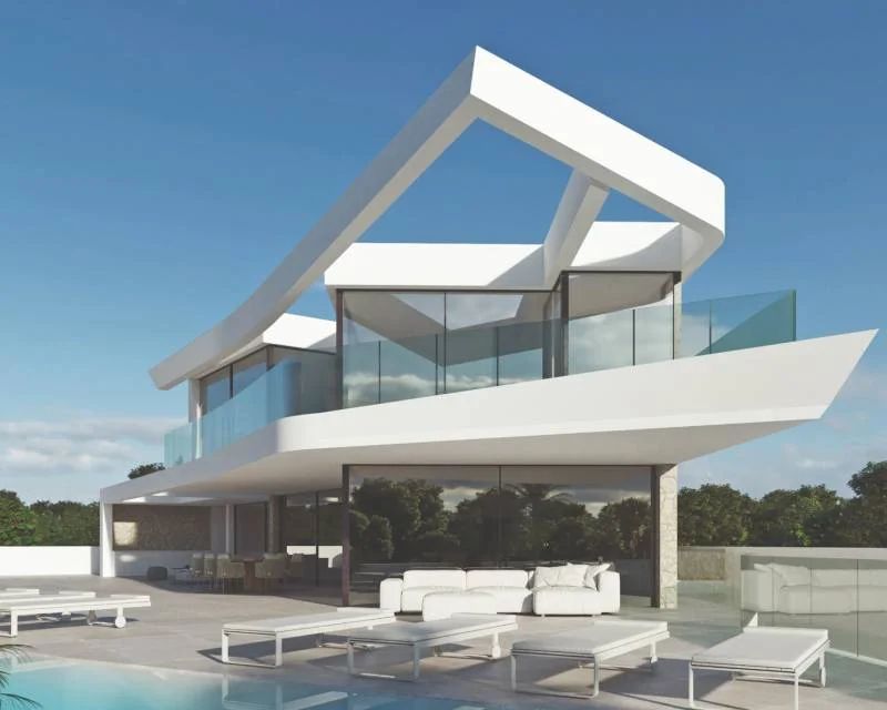 Villa de obra nueva con vistas al mar