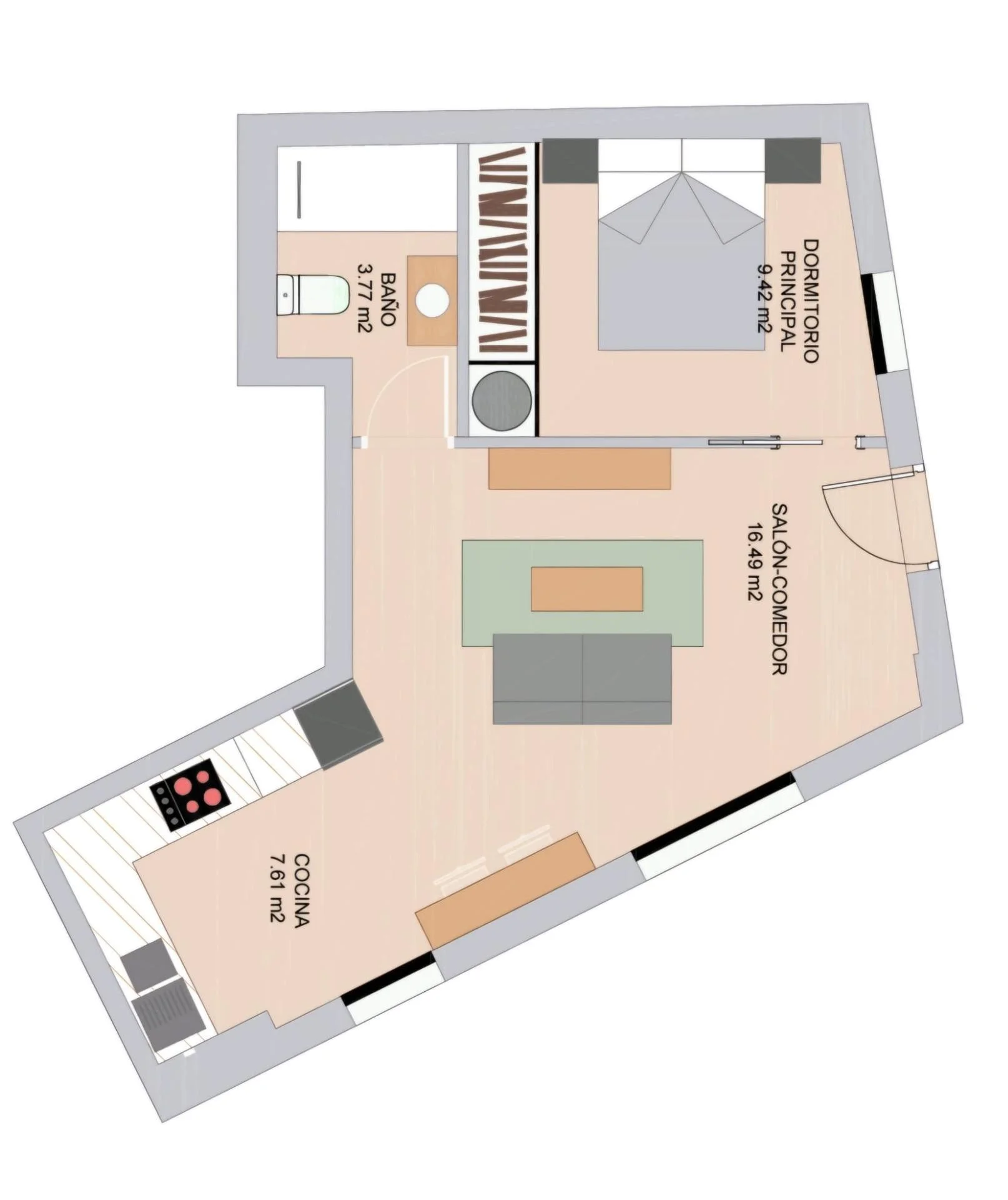 New-build Centro flat, 1 bedroom
