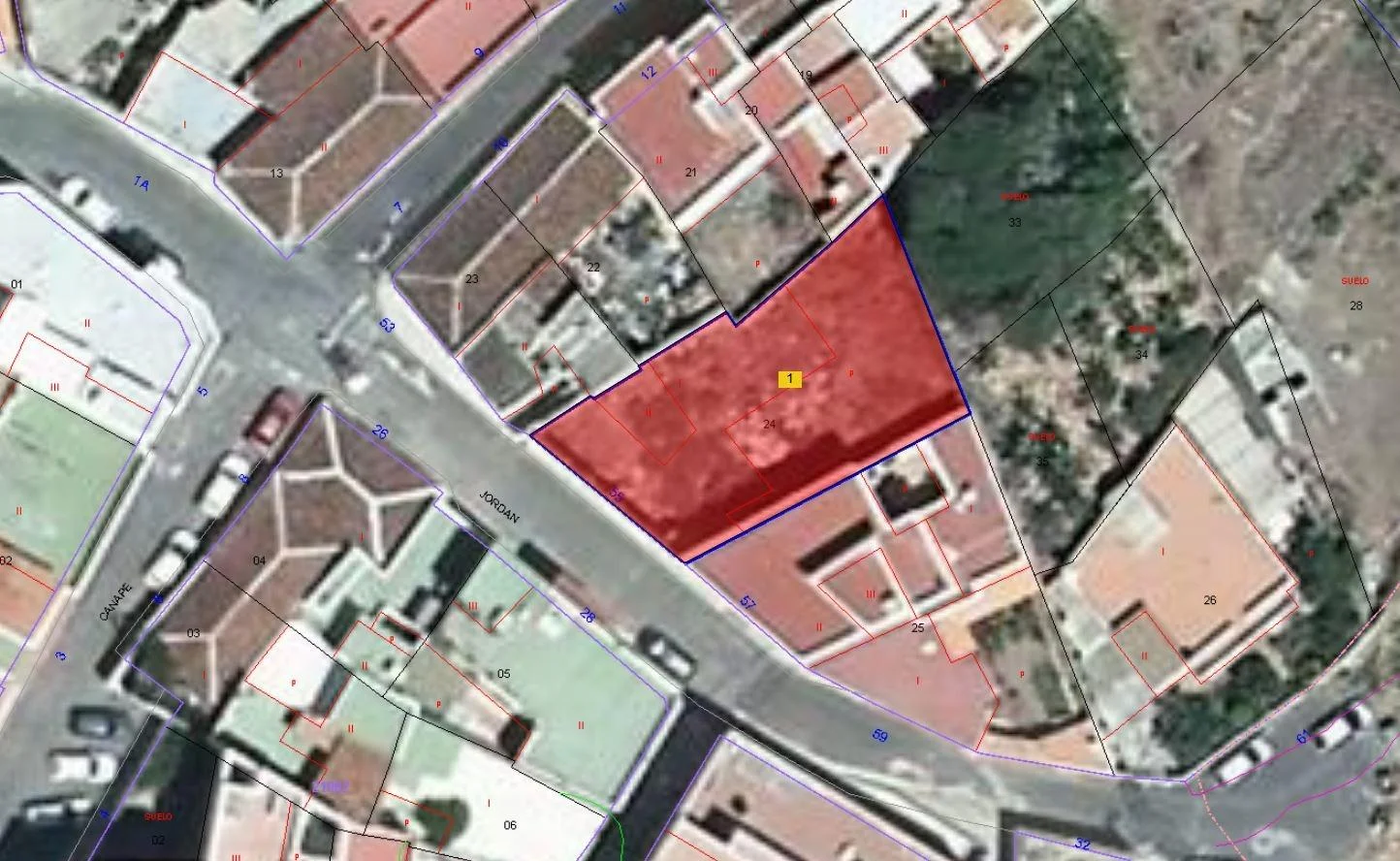 Parcela urbana en Los Silos, 280 m²