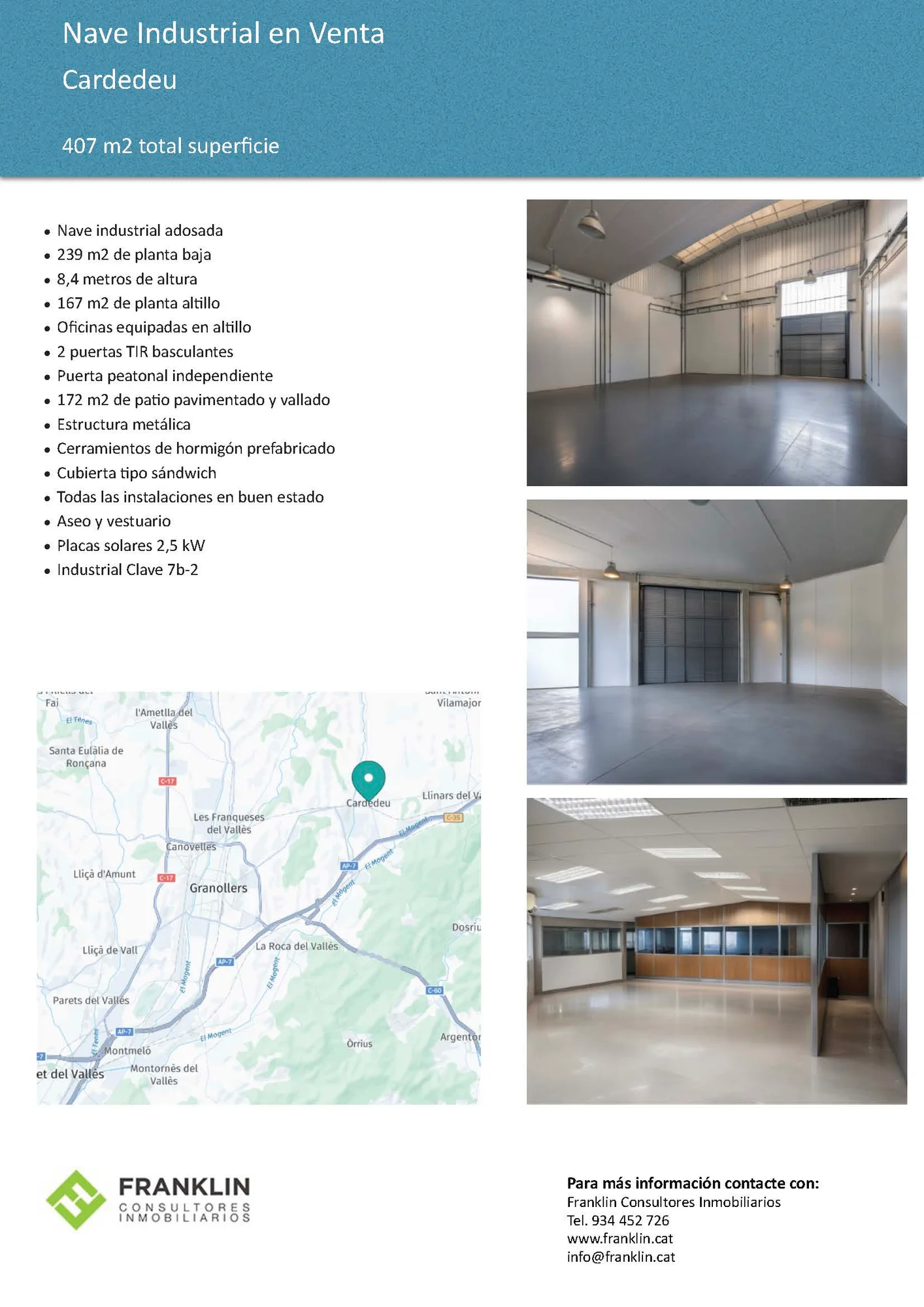 Nave industrial de 407 m² totales