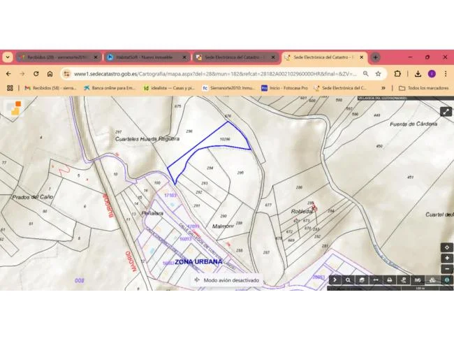 Rural plot in Villavieja, 7,600 m²