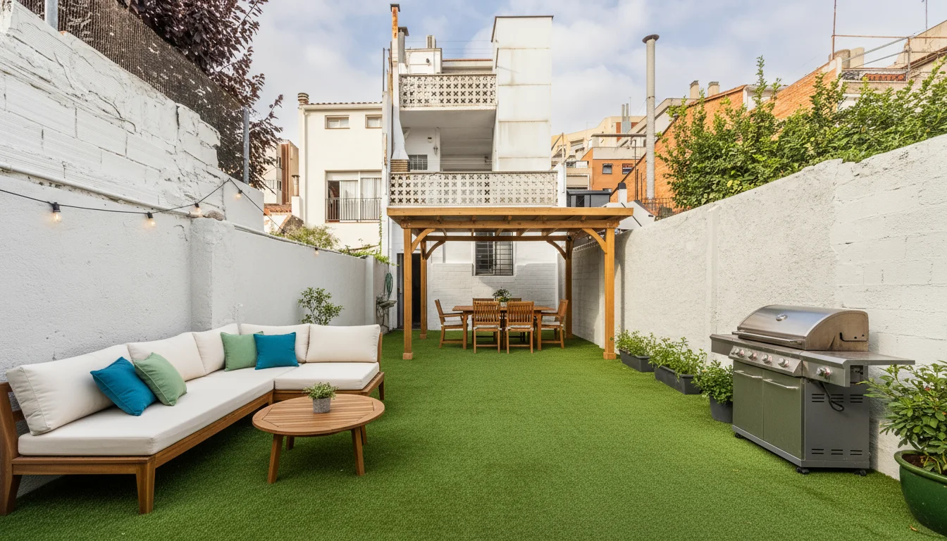 Casa de tres plantas en Gracia con aparcamiento
