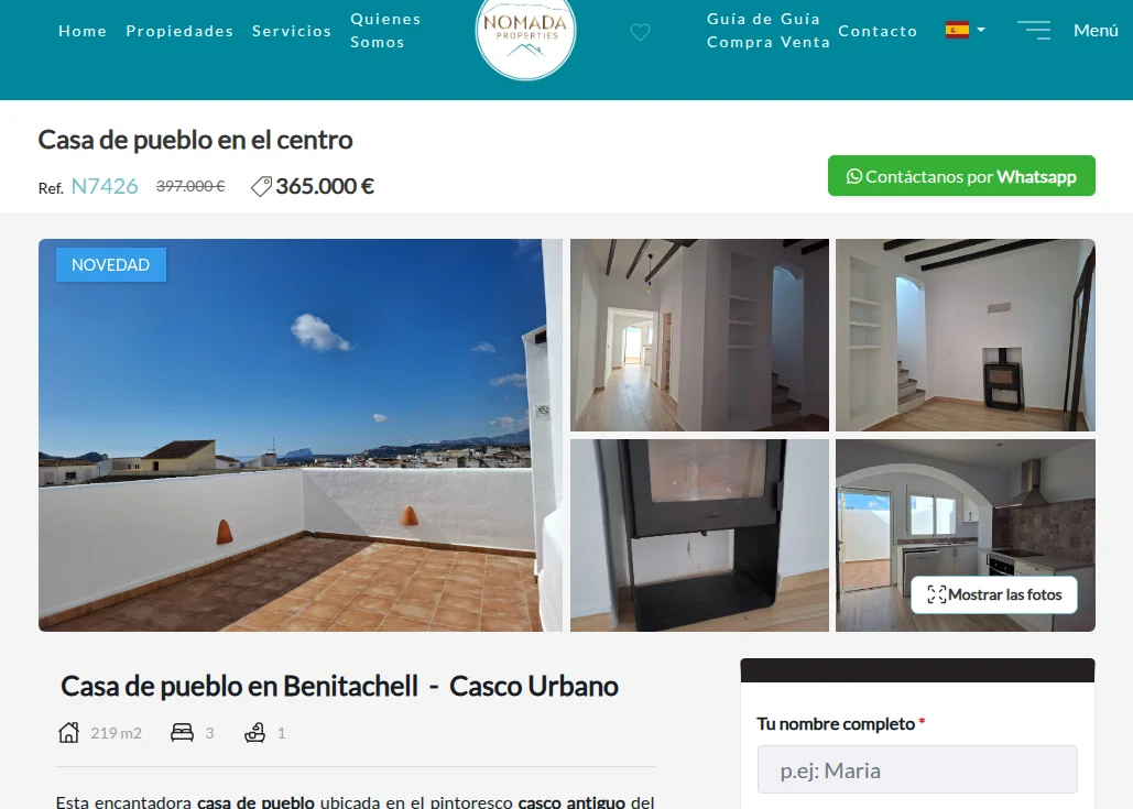 Reformed Benitachell townhouse, 3 bedrooms