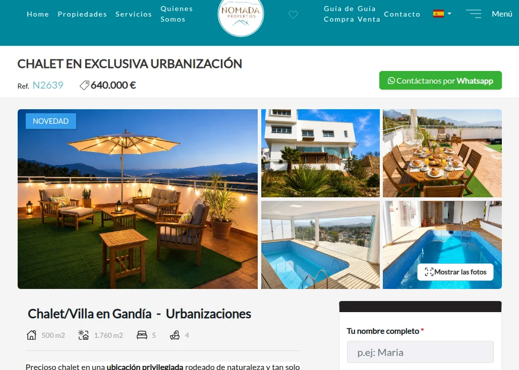 Villa de lujo en Gandía con cinco dormitorios