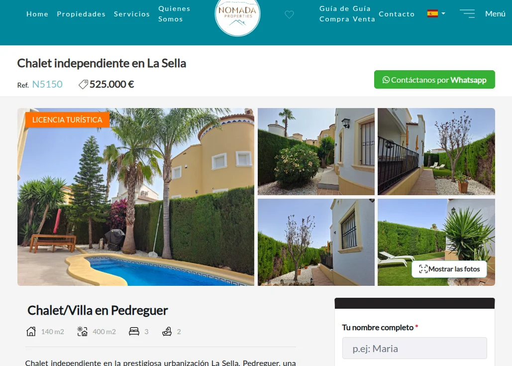 Chalet en La Sella con vistas al golf