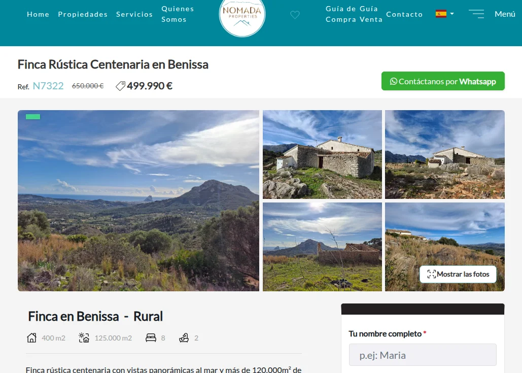 Finca histórica cerca de Benissa, 8 dormitorios