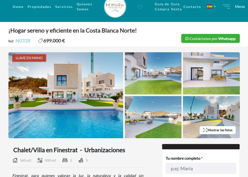 Vivienda nueva en Finestrat, 160 m²