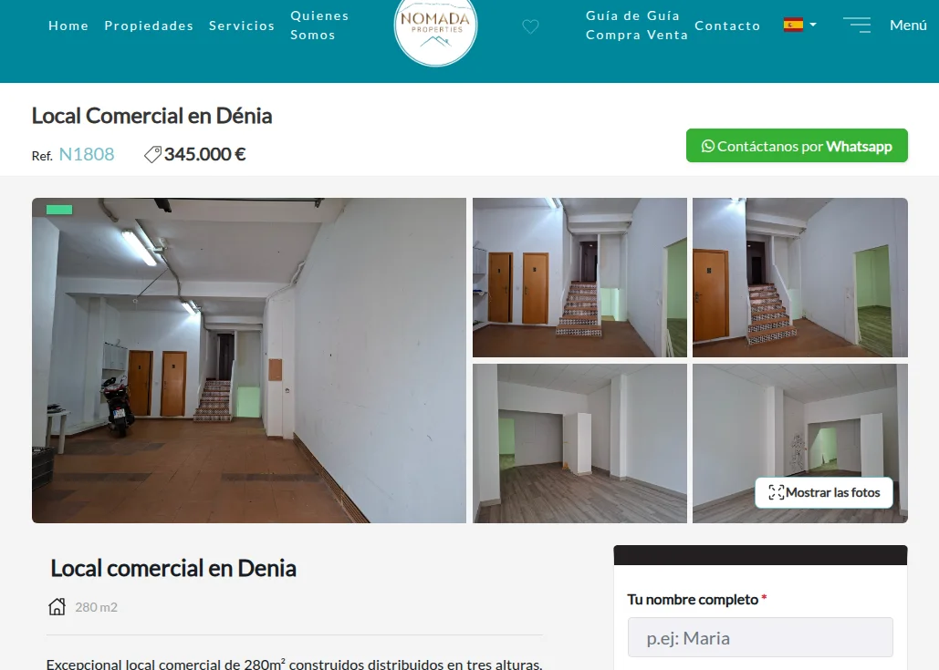 Local comercial de tres alturas en Dénia
