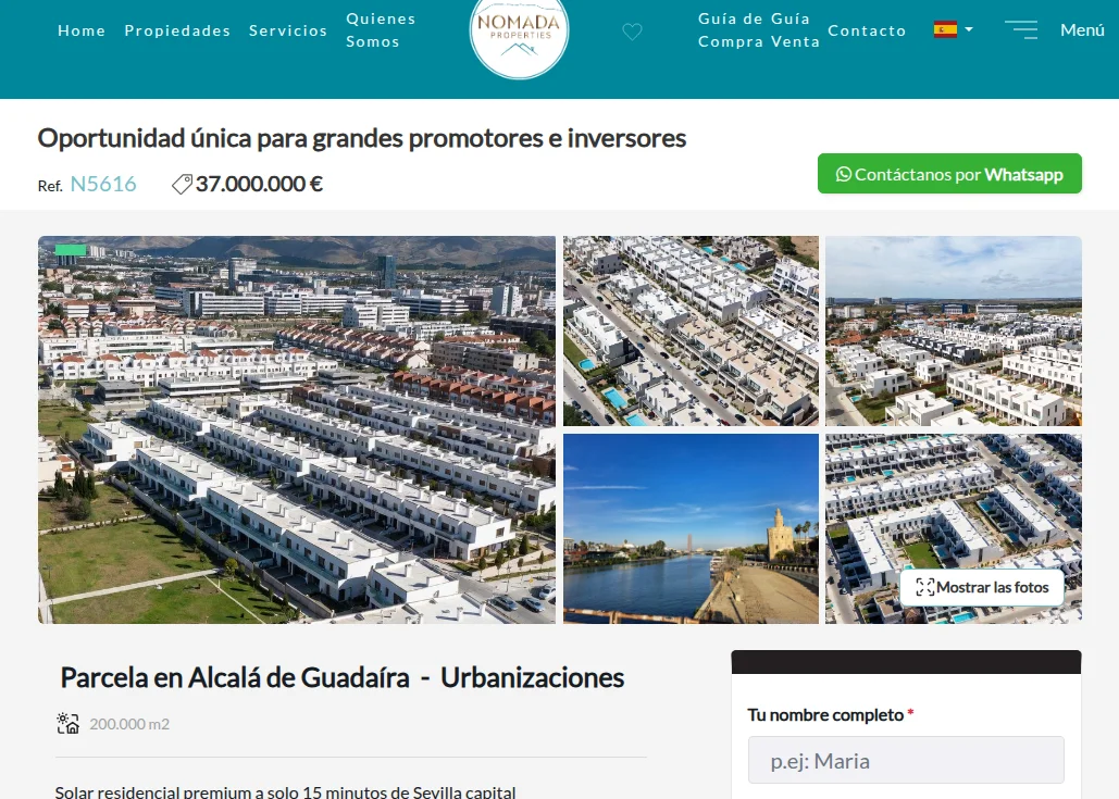 Solar residencial llano cerca de Sevilla